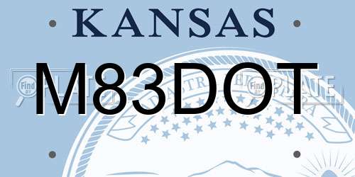 M83DOT Kansas License Plate