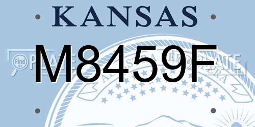M8459F Kansas License Plate