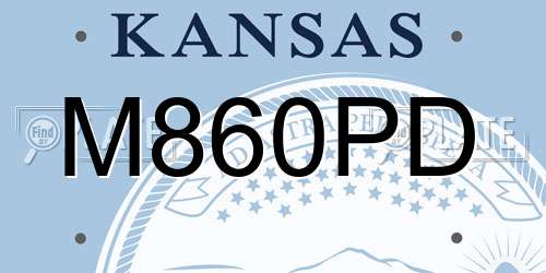 M860PD Kansas License Plate