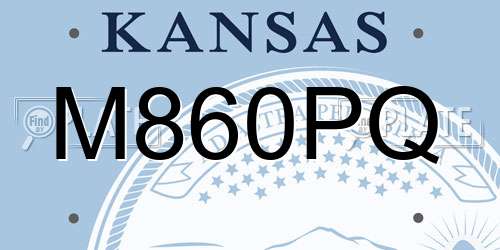 M860PQ Kansas License Plate