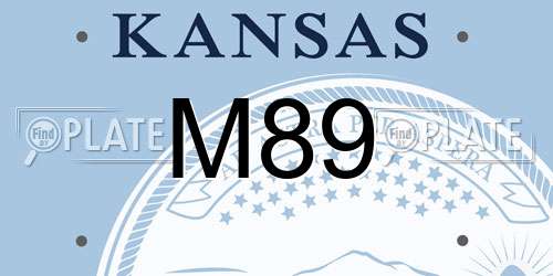 M89 Kansas License Plate