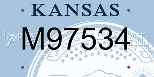 M97534 Kansas License Plate