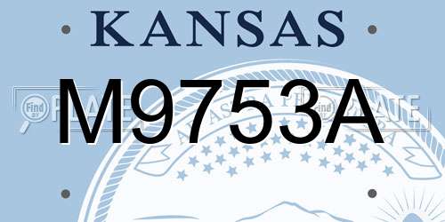 M9753A Kansas License Plate