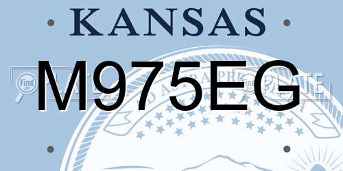 M975EG Kansas License Plate