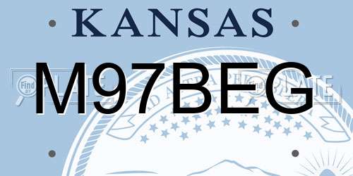 M97BEG Kansas License Plate