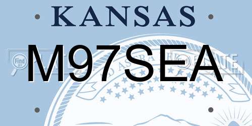 M97SEA Kansas License Plate
