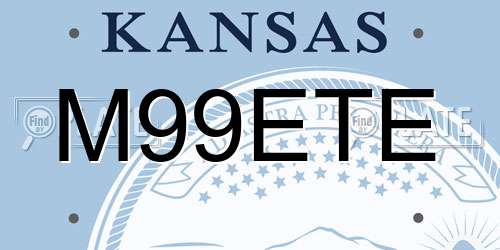 M99ETE Kansas License Plate