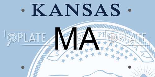 MA Kansas License Plate