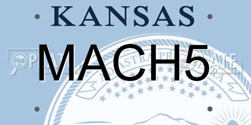 MACH5 Kansas License Plate