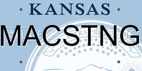 MACSTNG Kansas License Plate