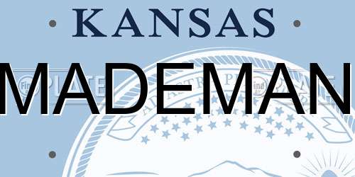 MADEMAN Kansas License Plate