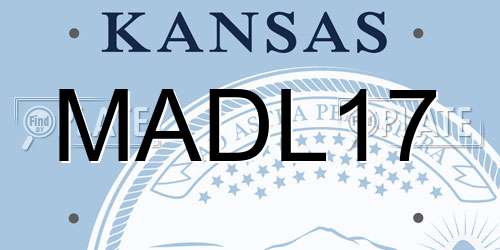 MADL17 Kansas License Plate