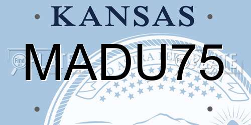 MADU75 Kansas License Plate
