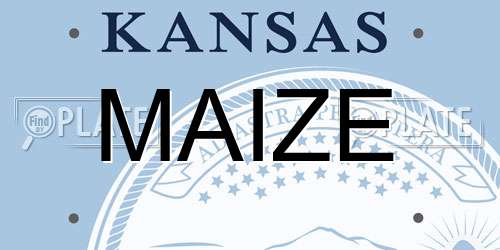 MAIZE Kansas License Plate