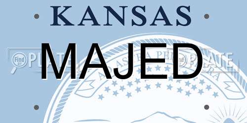 MAJED Kansas License Plate