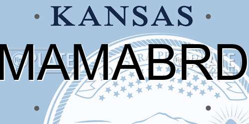 MAMABRD Kansas License Plate