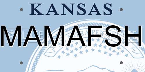 MAMAFSH Kansas License Plate