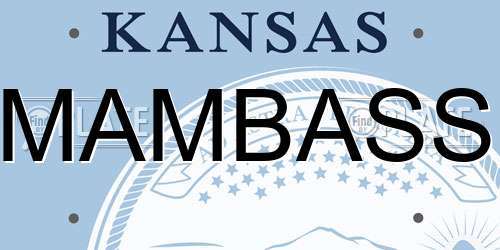 MAMBASS Kansas License Plate