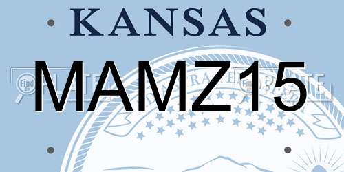 MAMZ15 Kansas License Plate