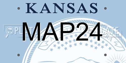 MAP24 Kansas License Plate