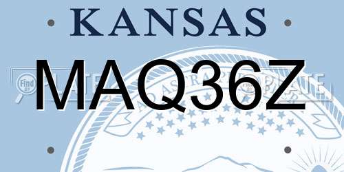 MAQ36Z Kansas License Plate