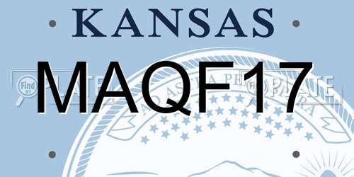 MAQF17 Kansas License Plate