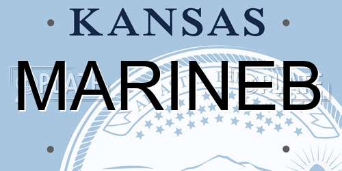 MARINEB Kansas License Plate