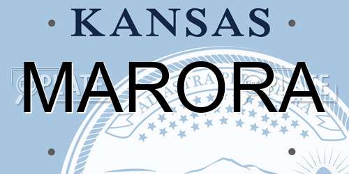 MARORA Kansas License Plate