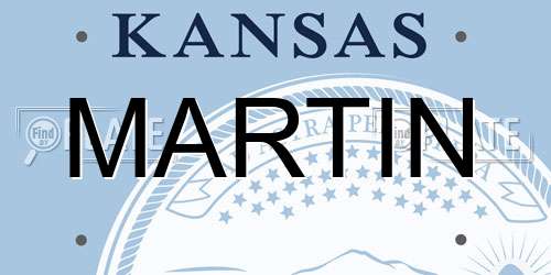 MARTIN Kansas License Plate