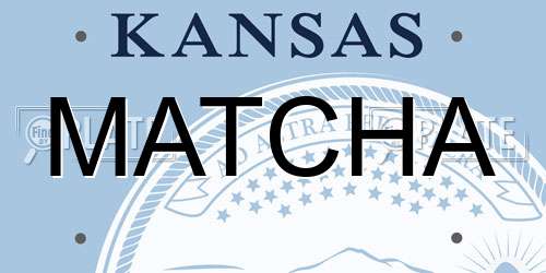 MATCHA Kansas License Plate
