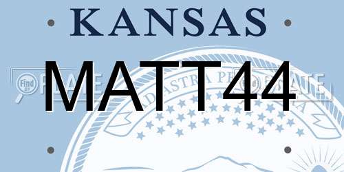 MATT44 Kansas License Plate