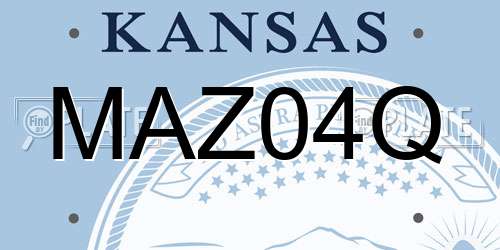 MAZ04Q Kansas License Plate