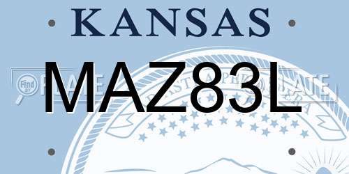 MAZ83L Kansas License Plate