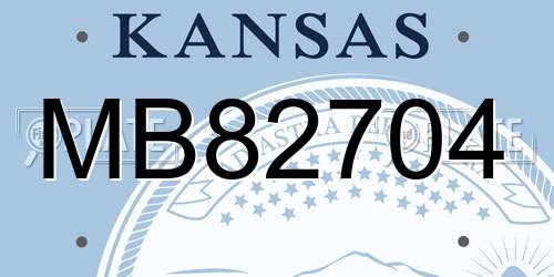 MB82704 Kansas License Plate