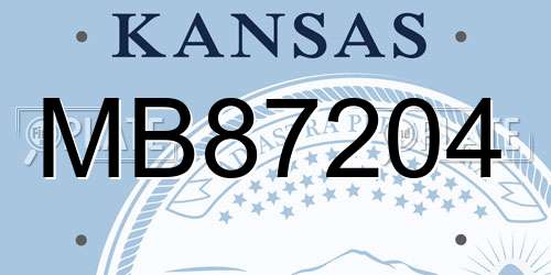 MB87204 Kansas License Plate