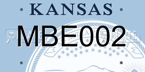 MBE002 Kansas License Plate