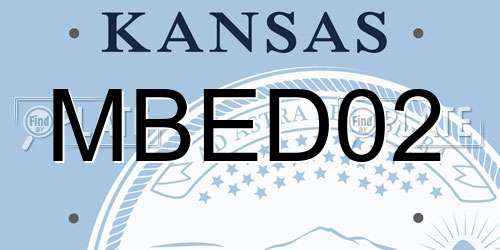MBED02 Kansas License Plate