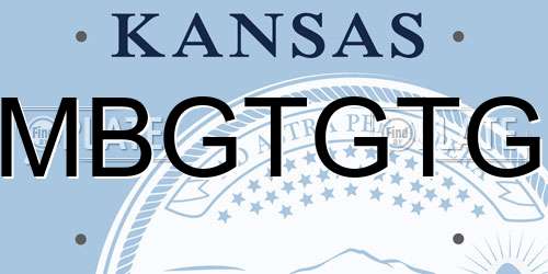 MBGTGTG Kansas License Plate