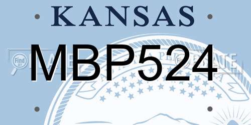 MBP524 Kansas License Plate