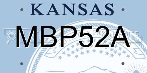 MBP52A Kansas License Plate