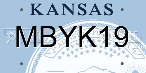 MBYK19 Kansas License Plate