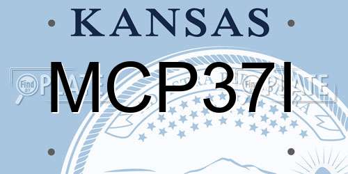 MCP37I Kansas License Plate