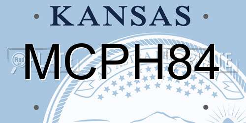 MCPH84 Kansas License Plate