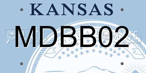 MDBB02 Kansas License Plate