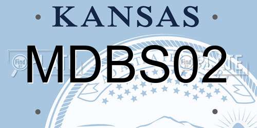 MDBS02 Kansas License Plate