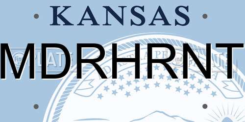 MDRHRNT Kansas License Plate