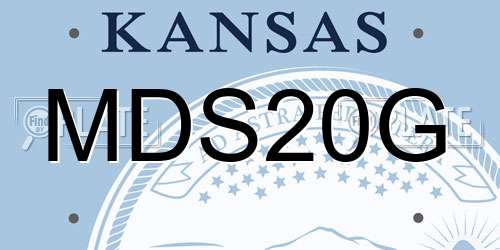 MDS20G Kansas License Plate