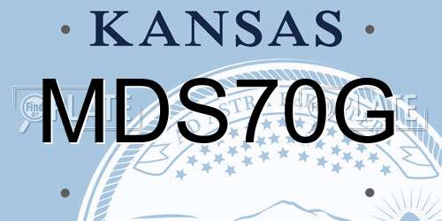 MDS70G Kansas License Plate