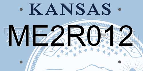 ME2R012 Kansas License Plate