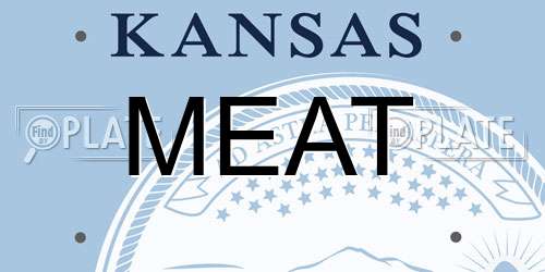 MEAT Kansas License Plate